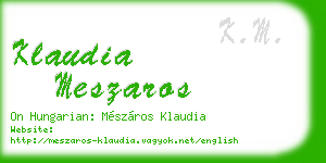 klaudia meszaros business card