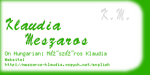 klaudia meszaros business card